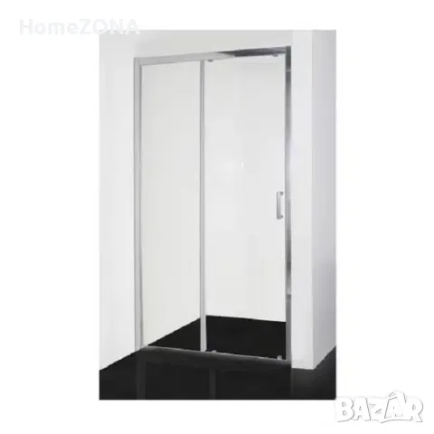 Параван за баня ELITE R, 100-120х190 см, прозрачно стъкло, хром, снимка 5 - Паравани - 49370835