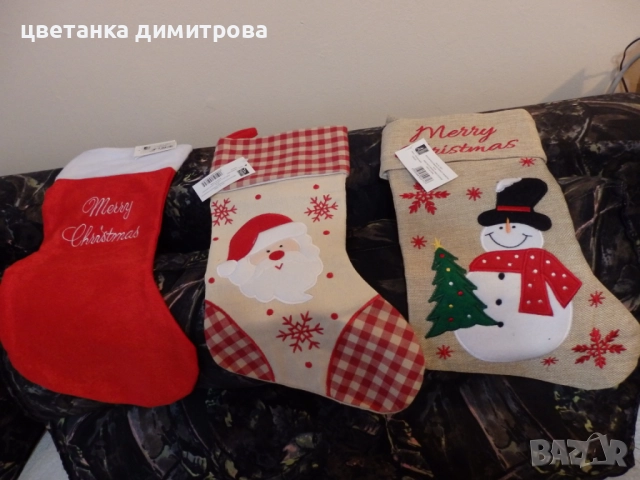 Коледни покривки, карета, коледни подаръчни чорапи, снимка 12 - Покривки за маси - 52637556