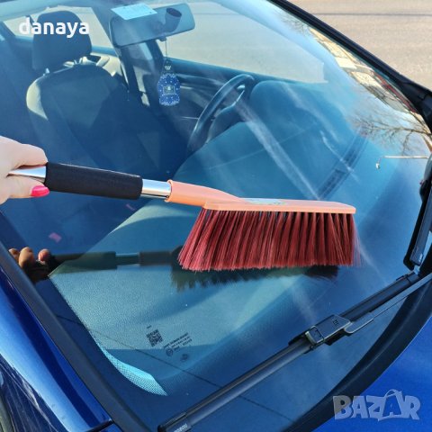 4526 Стъргалка за лед с четка за сняг с дълга дръжка 67см, снимка 2 - Аксесоари и консумативи - 44443527