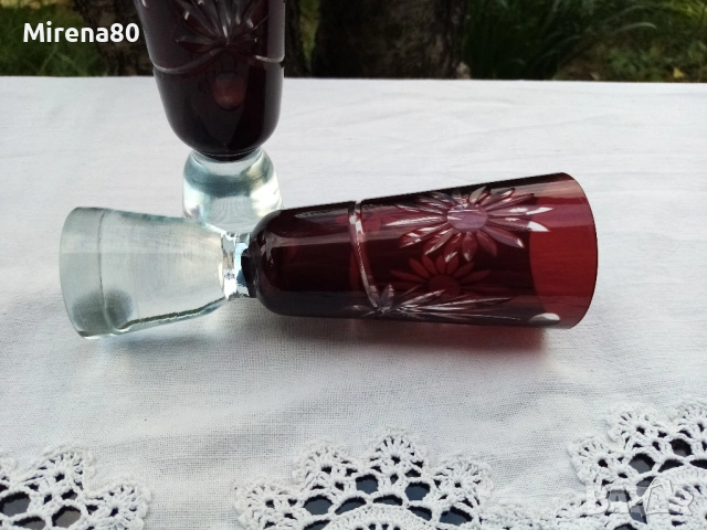 * Bohemia * - антикварен кристален сервиз !, снимка 9 - Антикварни и старинни предмети - 52653169