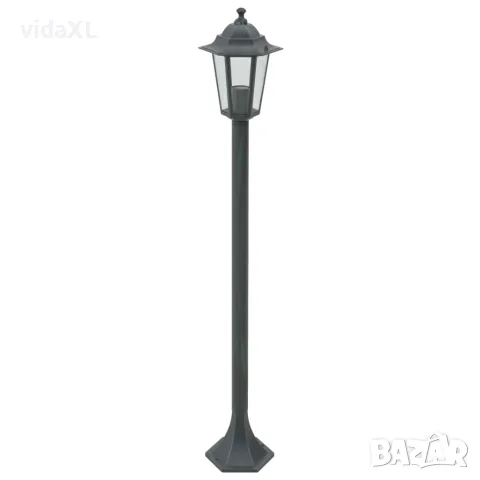 vidaXL Градински стълбове, 6 бр, E27, 110 см, алуминий, тъмнозелено(SKU: 44214), снимка 2 - Външни лампи - 56089419