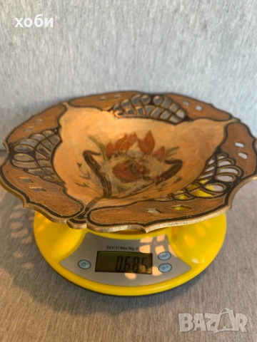 Фруктиера  месинг и емайл,, снимка 4 - Антикварни и старинни предмети - 53850028