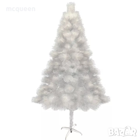 Бяла коледна елха с естествени шишарки , снимка 2 - Декорация за дома - 52185606
