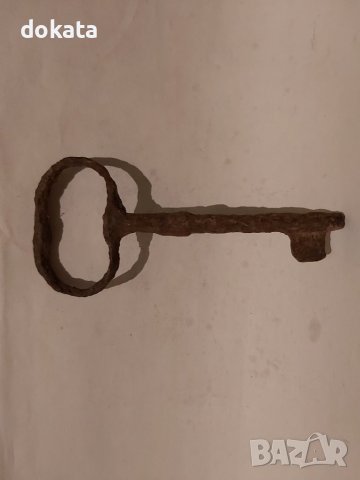Стар железен ключ., снимка 2 - Колекции - 39506950