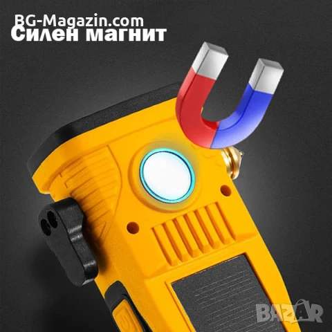 Мощен акумулаторен LED фенер къмпинг лампа осветление за риболов туризъм палатка аварии автомобил, снимка 4 - Къмпинг осветление - 51178709