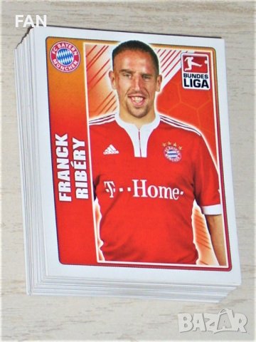 Комплект от 100 бр. футболни стикери от Бундеслигата TOPPS от сезон 2009/10