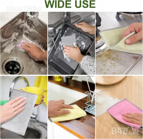 50 броя кухненски почистващи кърпи от стоманена вълна "Сребърна тел", снимка 3 - Други - 49182666