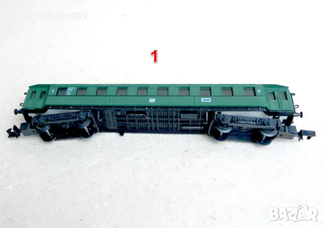 Товарни и пътнически вагони N (1:160) - от 1 до 5, снимка 3 - Колекции - 49360553