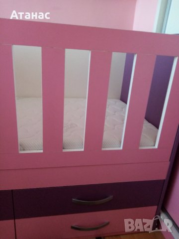 Детско креватче с матрак, снимка 5 - Бебешки легла и матраци - 34325555