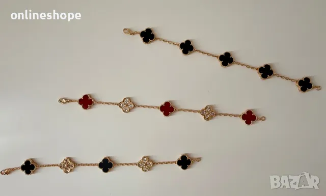 Van Cleef & Arpels Гривна с 18к златно покритие - ПЕЧАТ , снимка 11 - Гривни - 50286070