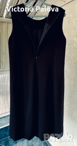 MARCCAIN оригинал черна рокля с метални капси премиум качество и стил, снимка 12 - Рокли - 53309712