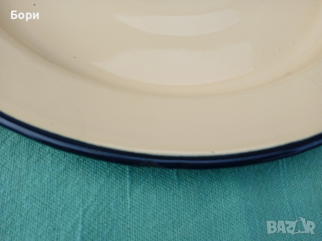 Стара Голяма емайлирана чиния/плато, снимка 6 - Съдове за готвене - 36143943