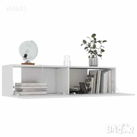 vidaXL ТВ шкаф, бял, 120x30x30 см, инженерно дърво, снимка 3 - Шкафове - 56147758