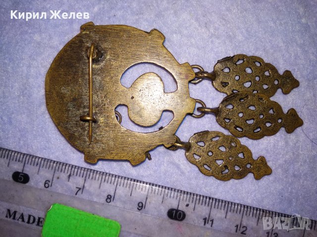 СТАРИННА ВЪЗРОЖДЕНСКА АЖУРНА БОРНЗОВА ОРНАМЕНТИРАНА РЕТРО БРОШКА РЯДКА РЪЧНА ИЗРАБОТКА 38671, снимка 15 - Антикварни и старинни предмети - 41622838