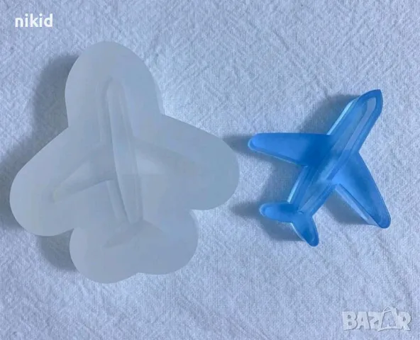 самолет самолетче силиконов молд форма смола фондан шоколад гипс декор 