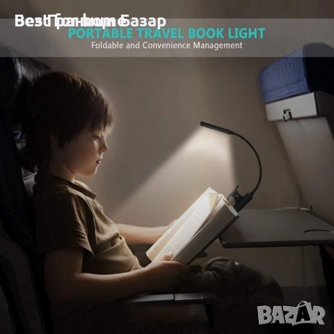 Нова OMERIL LED лампа за книга USB 3 режима 360° гъвкаво гърло, снимка 6 - Други - 53260963