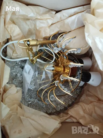 Чешки кристален полилей уникален, елегантен, неразопакован, снимка 9 - Полилеи - 50370965