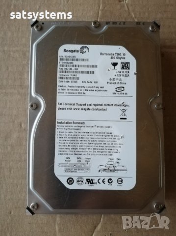 Хард диск Seagate Barracuda ST3400620AS 400GB SATA 3.0Gb/s, снимка 2 - Твърди дискове - 41621294