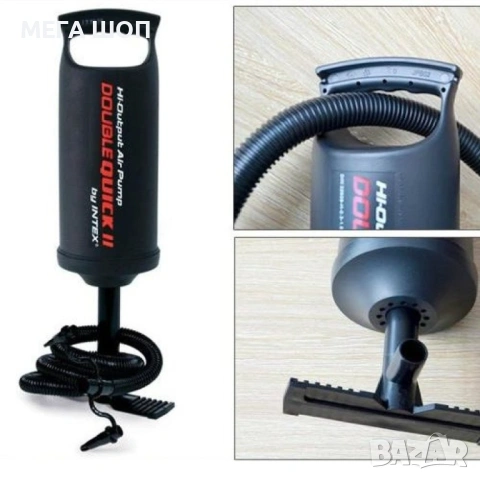 Ръчна помпа за надуване INTEX 68612 с вентилационен маркуч и 3 броя накрайници, снимка 2 - Други инструменти - 53860132