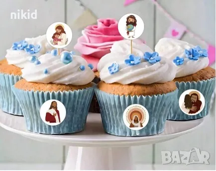 100 бр Християнски Иисус Христос самозалепващи лепенки стикери за ръчна изработка за подарък, снимка 6 - Други - 47527208