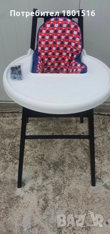 Нов дървен стол за хранене с табла