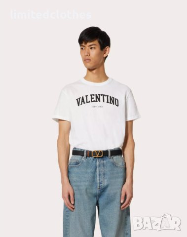 VALENTINO White Logo Print Мъжка Тениска size M (S) и XXL (XL), снимка 3 - Тениски - 40315318
