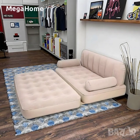 Надуваем разтегателен Двоен Диван, Матрак за спане за двама, снимка 8 - Дивани и мека мебел - 53092831