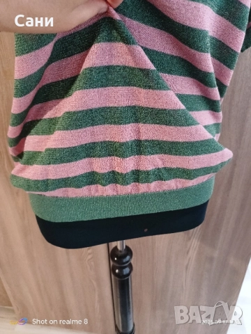 Блуза на райета и ламе, снимка 4 - Туники - 51748890