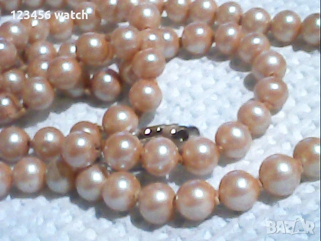 стар красив колие естествени перли сръберна закоп4алка, снимка 4 - Колиета, медальони, синджири - 53751964