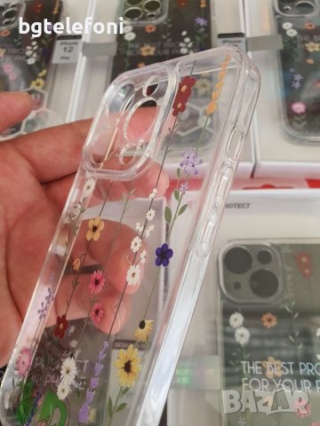 НАМАЛЕНИ!!!Iphone 12,13,14,12 Pro,12 Pro Max,13 Pro,14 Pro прозрачен луксозен гръб с цветя, снимка 7 - Калъфи, кейсове - 42134415