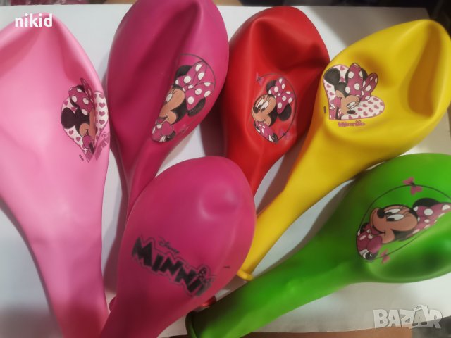 Мини Маус Minnie Mouse и надпис цветни латекс балон балони парти рожден ден