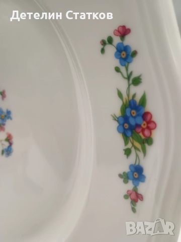 Порцеланова винтидж чиния, снимка 3 - Чинии - 52383169