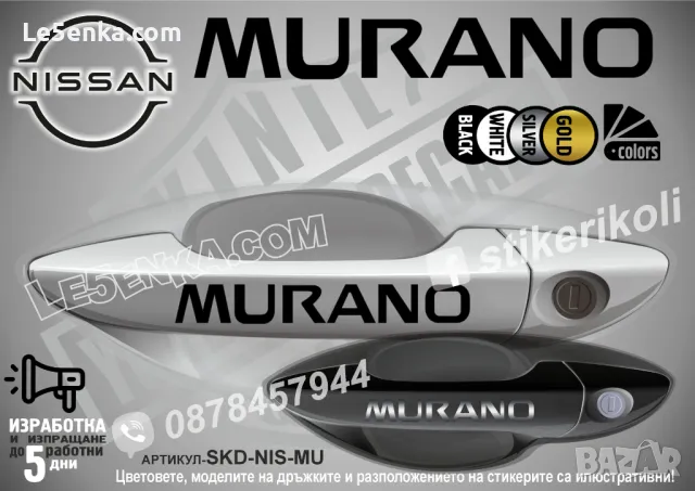 NISSAN стикери за дръжки SKD-NI-01, снимка 9 - Аксесоари и консумативи - 35641240