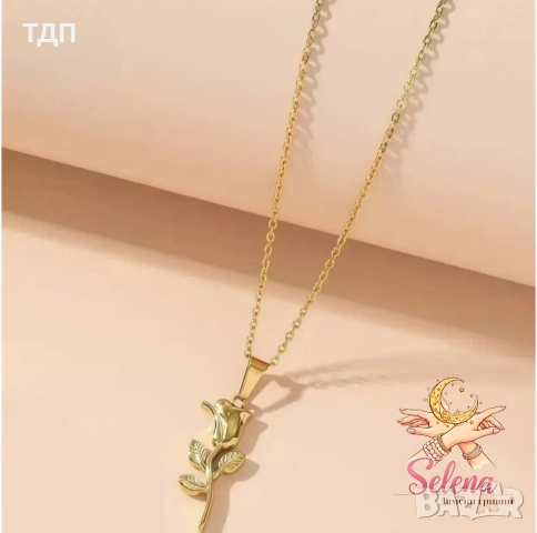 Дамско колие "Розалия" , снимка 3 - Колиета, медальони, синджири - 53474882