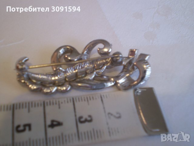 Стара брошка с марказити, снимка 5 - Антикварни и старинни предмети - 38754727