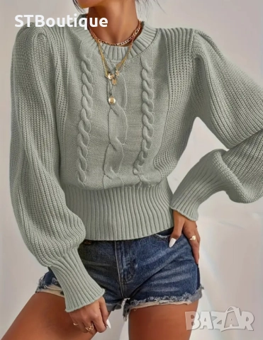 🌸 Дамски мек пуловер в различни цветове – Уют и стил от STBoutique!, снимка 16 - Блузи с дълъг ръкав и пуловери - 52320442
