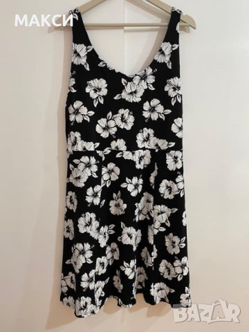 Макси еластична рокля в черно с бели красиви цветя в Рокли в гр. Шумен -  ID39773480 — Bazar.bg