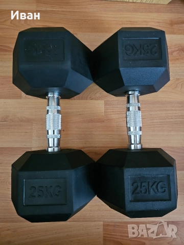 Хексагонални дъмбели 25кг.
