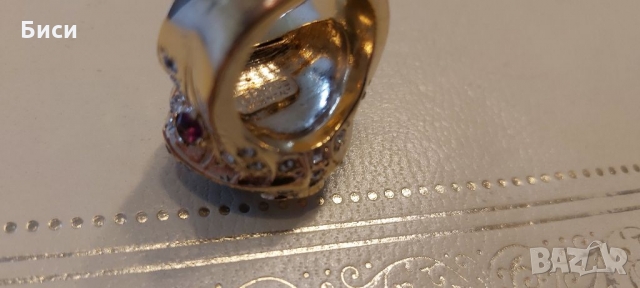 Versace-златен стар пръстен с естествени камъни, снимка 18 - Пръстени - 36039975