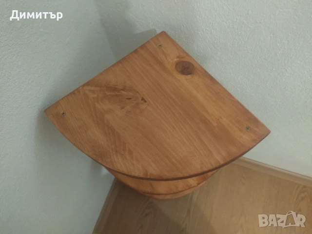 Ъглова етажерка от масивна дървесина !!!, снимка 4 - Етажерки - 53273108