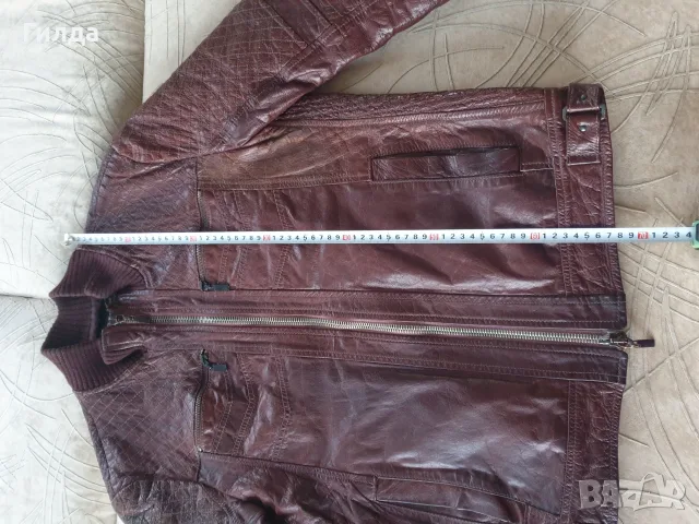кожено бомбър яке топло размер XL 50 52 Roberto Cavalli налично, снимка 18 - Якета - 55988953