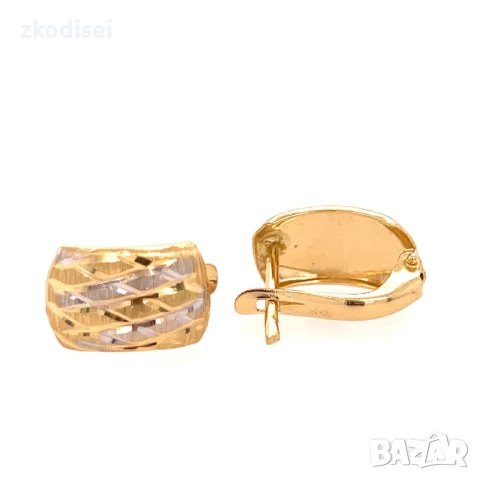 Златни обеци 1,53гр. 14кр. проба:585 модел:32603-1, снимка 2 - Обеци - 50816436