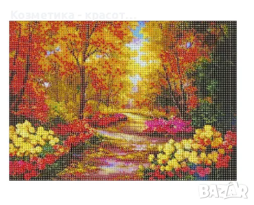 Диамантен гоблен Златна есен , снимка 2 - Гоблени - 49866117