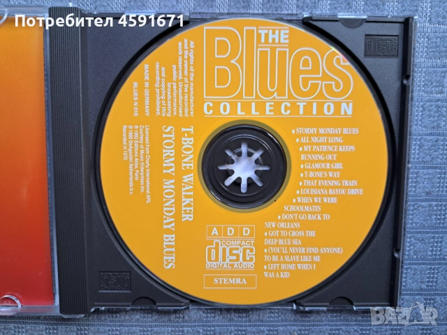 T-Bone Walker – Stormy Monday Blues, снимка 2 - CD дискове - 53105135
