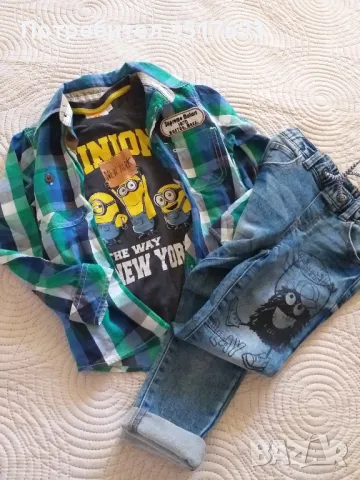 Лот H&M  , Little kids дънки , блуза 110/116, снимка 2 - Детски панталони и дънки - 49763014