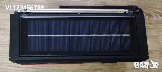 Соларно радио FM AM SW модел ns 2038sl BT,USB TF card, снимка 3 - Радиокасетофони, транзистори - 53817100