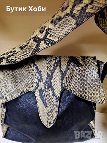 Голяма чанта от питон, снимка 6 - Чанти - 40337451