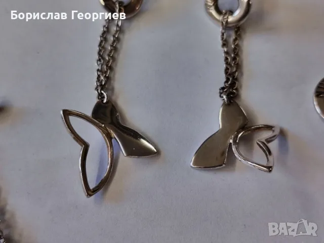 Сребърен комплект гривна с обеци Nuove Gioie, снимка 3 - Гривни - 49560739