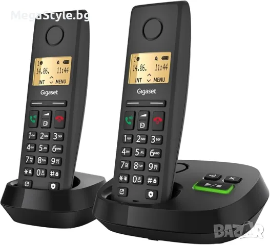Безжичен DECT телефон Gigaset Pure 220A Duo с телефонен секретар
