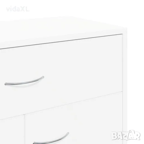 vidaXL Сайдборд, бял, 60x30x75 см, инженерно дърво, снимка 9 - Бюфети - 56147743